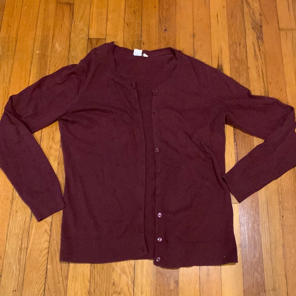 GAP XL Tall Maroon Cardigan